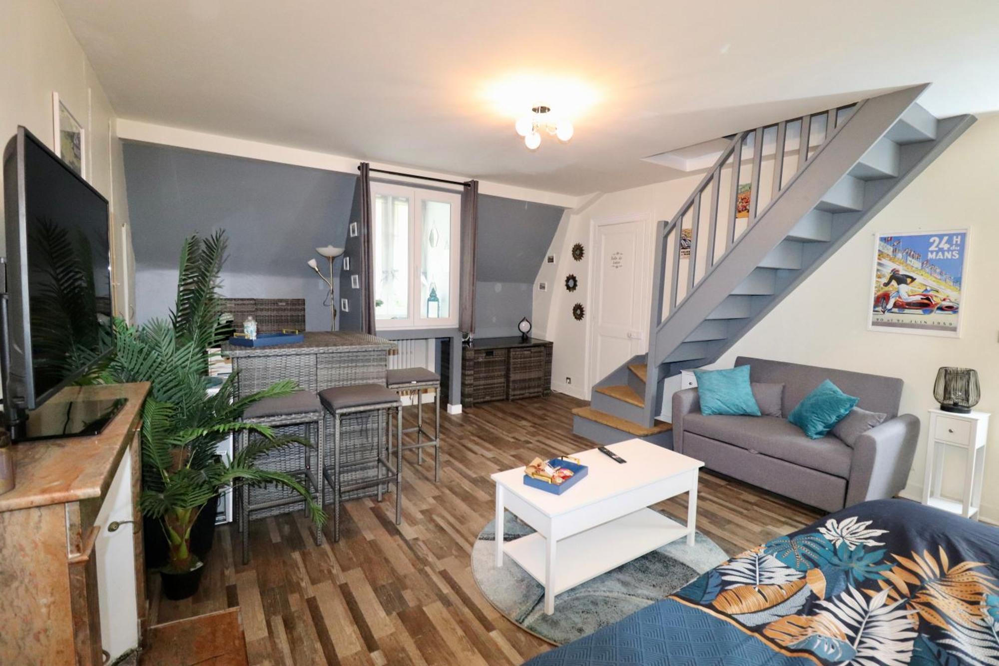 Duplex Au 2Eme Et De Notre Maison -Acces Au Jardin-Smart Tv-Streaming-Wifi Le Mans Kültér fotó